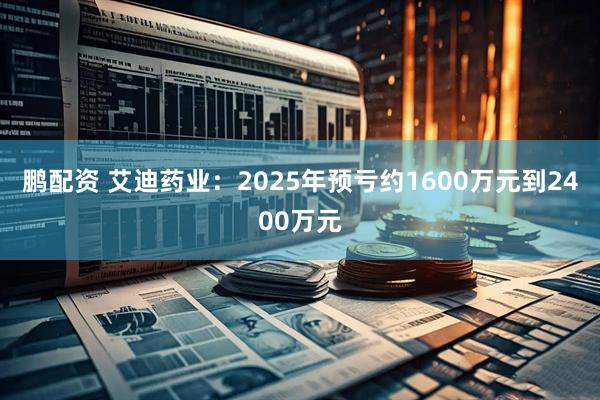 鹏配资 艾迪药业：2025年预亏约1600万元到2400万元