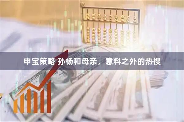 申宝策略 孙杨和母亲，意料之外的热搜